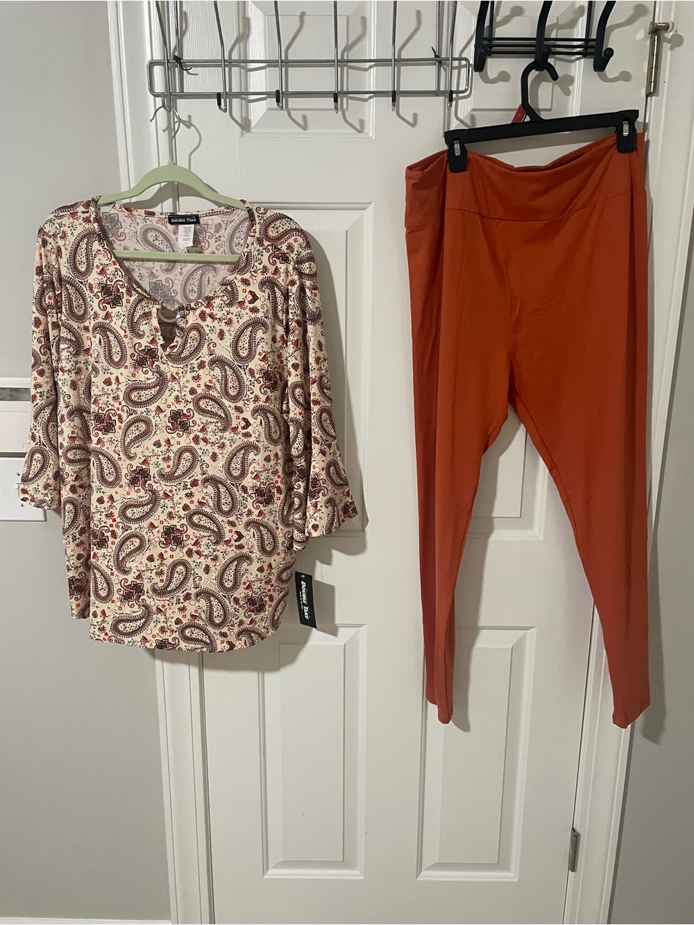 Women's Rust High-Waist Leggings - tc2 lularoe (fits up to 3x) generous fit set